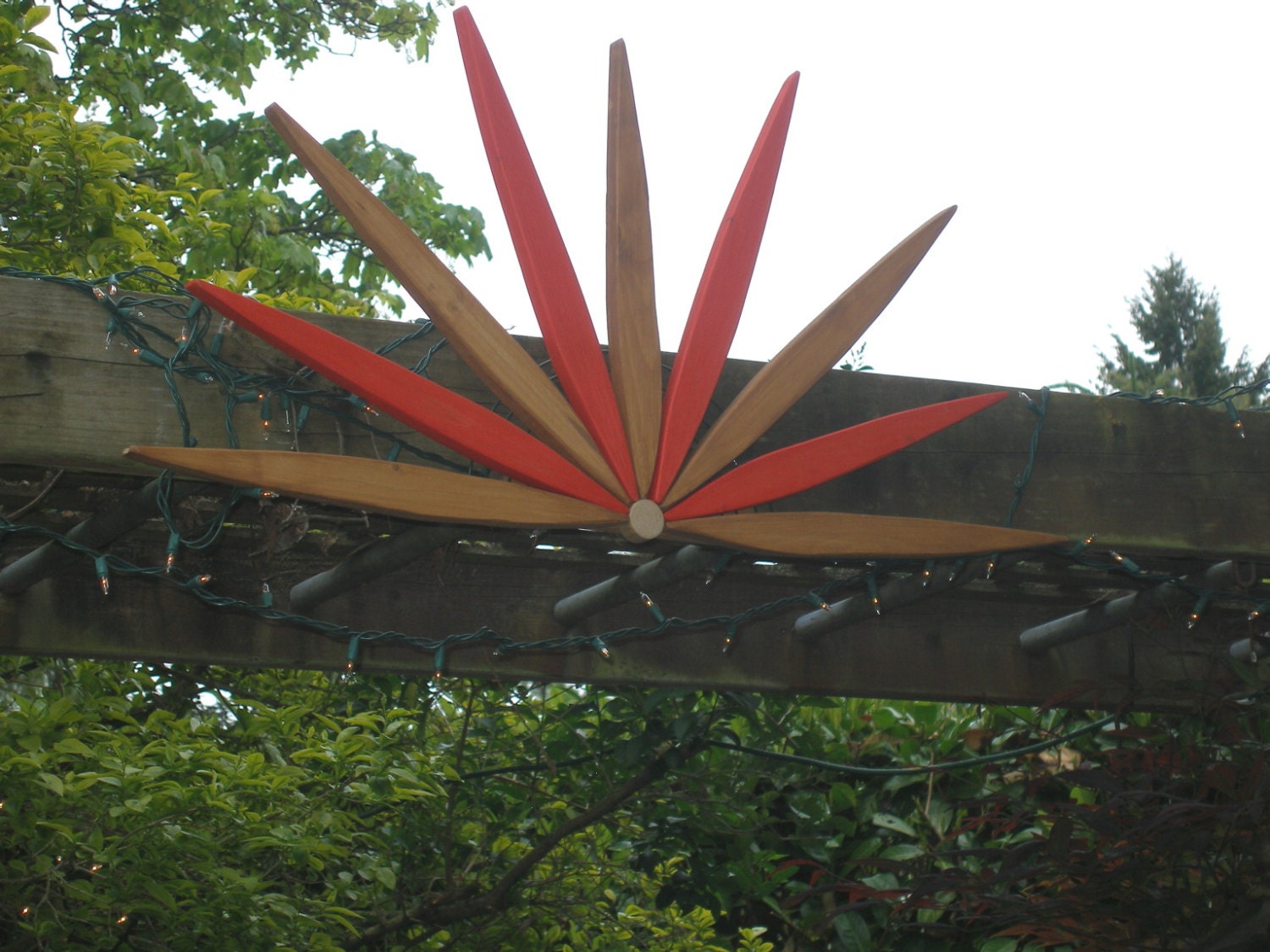 Two Color Large Half Circle Starburst for Outdoor & Indoor Decor