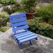 Cedar Patio Chair for Outdoor Relaxation - color: Blue Fish