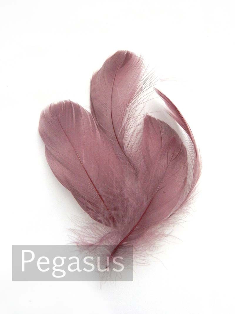 Loose Lavender Purple Nagorie goose feathers (12 PIECES) popularly used for wedding flowers, fascinators, derby hats and flapper headdress