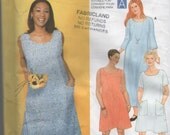Simplicity Uncut Dress Sewing Pattern 9295 Full Figure  Easy Simple Ladies Dress