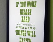Good Work Letterpress Broadside