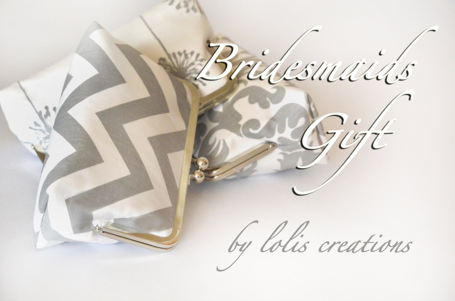 Bridesmaids Gifts Wedding Party Grey Purses Bridesmaids Custom Bridesmaids Bags Grey Clutches by  Lolis Creations