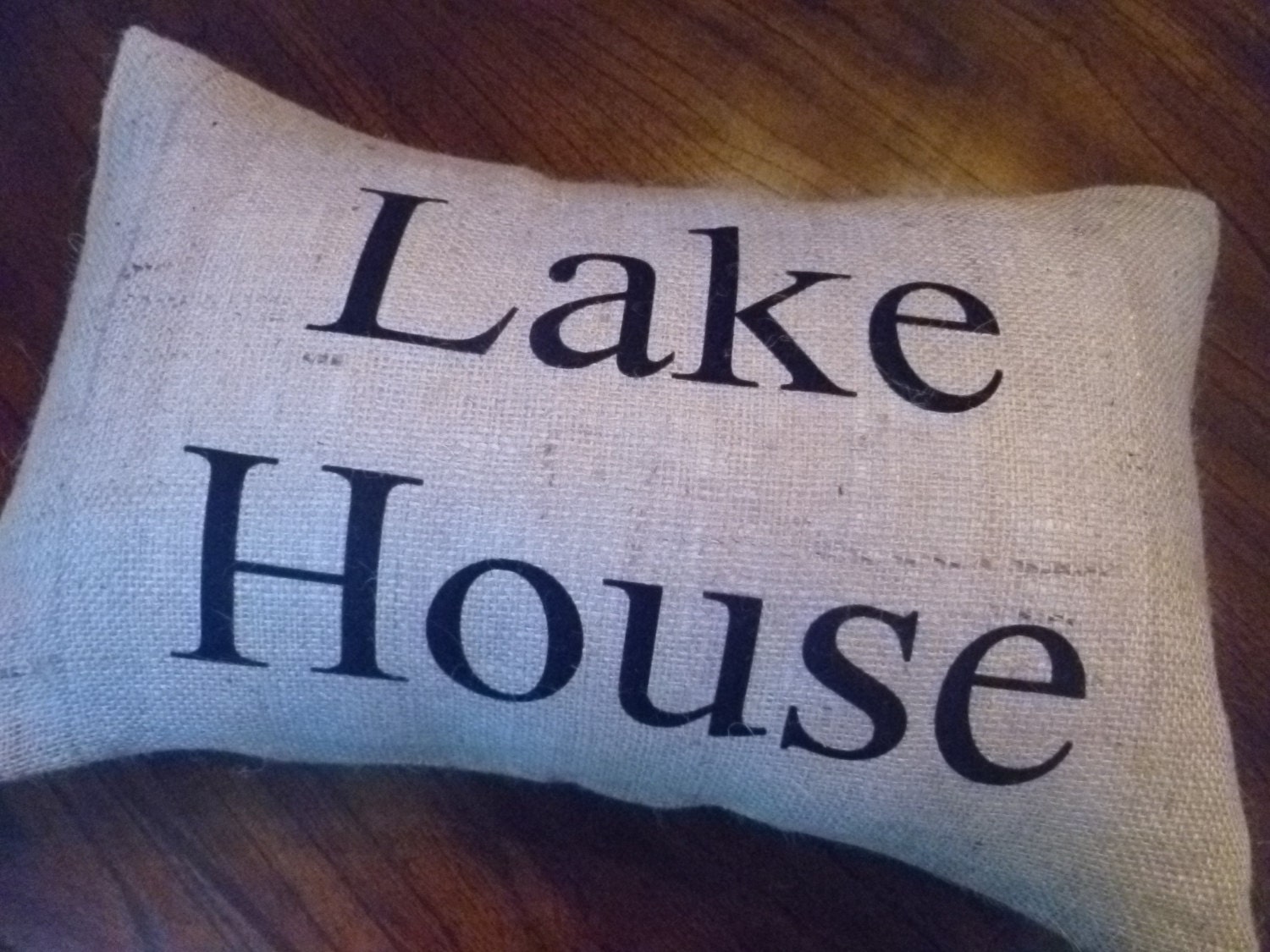 13 x 19 "Lake House" Everyday Home Series Burlap Pillow Cover