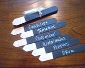 Set of 6 Wooden Chalkboard Plant Stakes