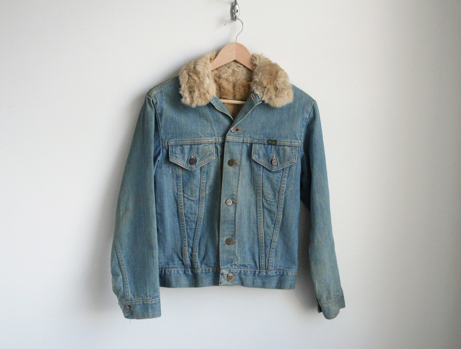 60s Wrangler Denim Jacket with Fur Lining - Chore Clothing