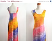 SALE 90s New Age Maxi Dress - Sherbert Stripe