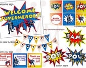 Superhero PRINTABLE Party Pack