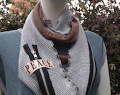 sale - cool urban style zipper scarf