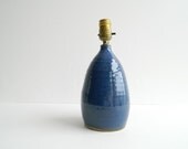 1970s Blue Studio Pottery Lamp