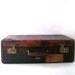 vintage old suitcase photography prop antique brown leather luggage rustic rugged patina home decor decorative