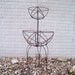 vintage topiary plant stand metal garden gardening flowers rusty rustic retro mid century modern tall big standing