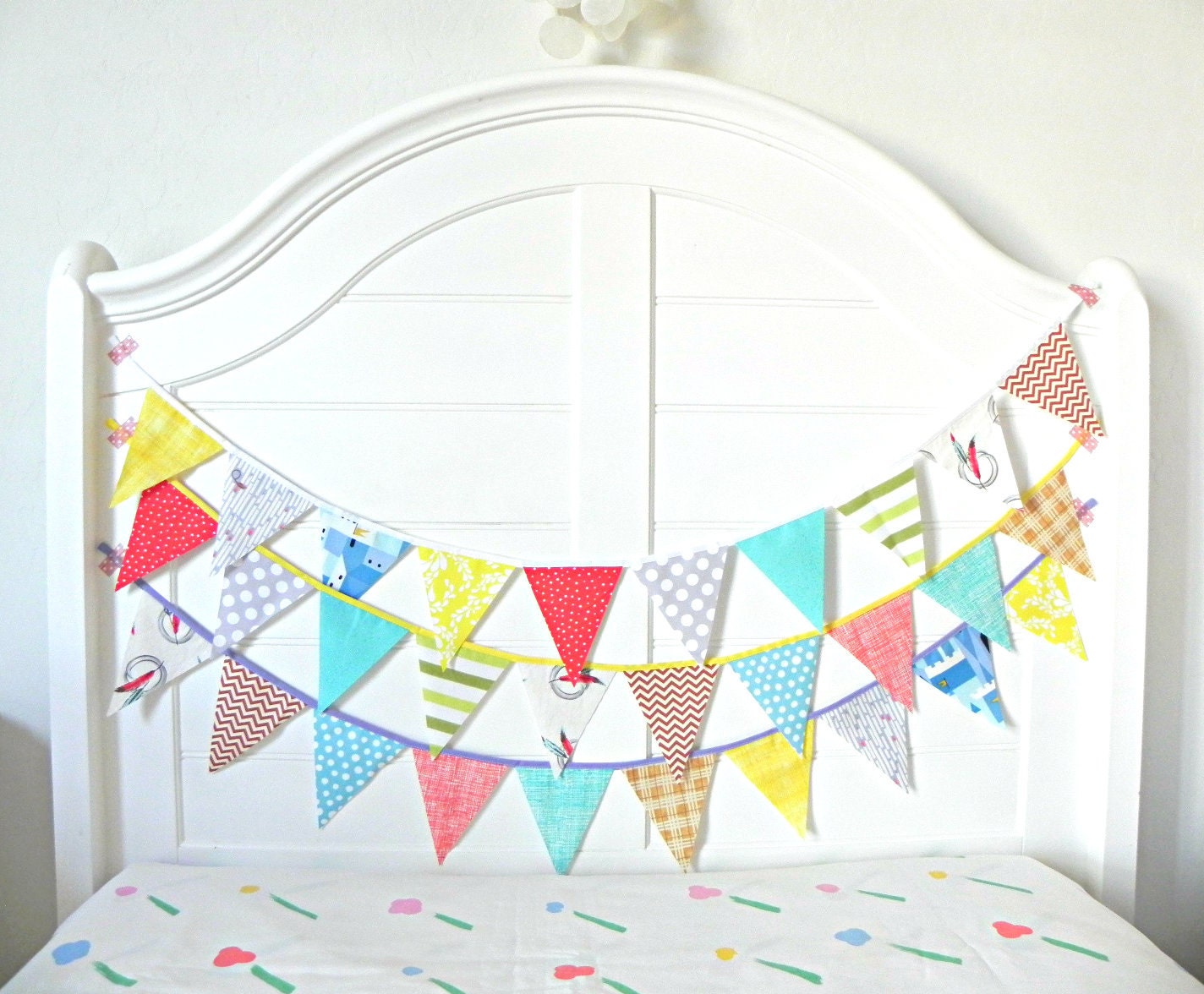 Little Boy Western Fabric Bunting Pennant Garland Decoration 9 Feet / Vintage Circus Style Il_570xn
