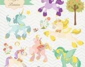 Instant Download - Magic Ponies: Digital Clipart Set