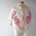 Nuno felted capelet wrap stole -Wedding Rose