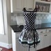 4RetroSisters "Ellie Style"  Womens Retro Apron -  Seaside Black and White Damask