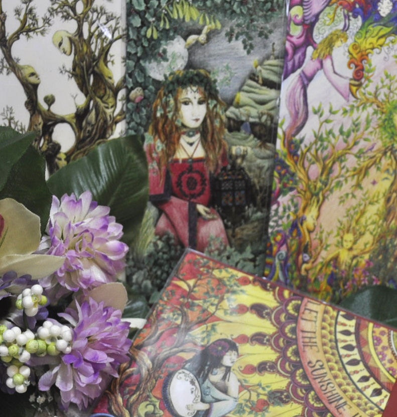 Four Solstice / Equinox cards, Pagan / Wicca