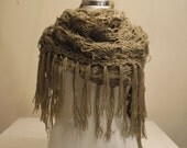 SUPER SALE  Green Warm Shawl with fringes