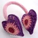 Crochet Earmuffs - Pastel Granny Hearts