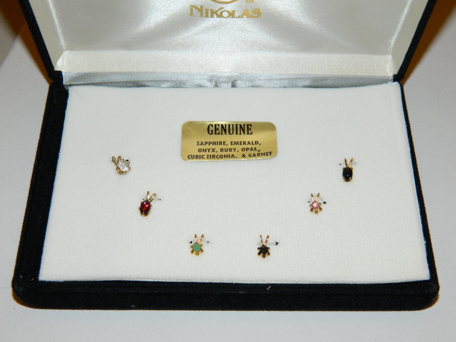vintage Nikolas 6 gold filled semi precious pendants