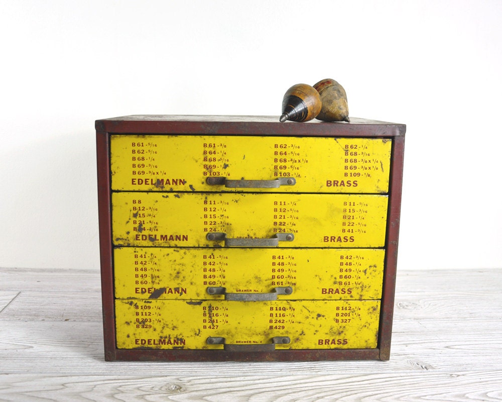 Vintage Industrial Metal Storage Cabinet / Industrial Storage
