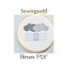 INSTANT DOWNLOAD Rain Clouds Stormy Weather Cross Stitch Pattern