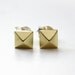Pyramid Stud Earrings (brass)