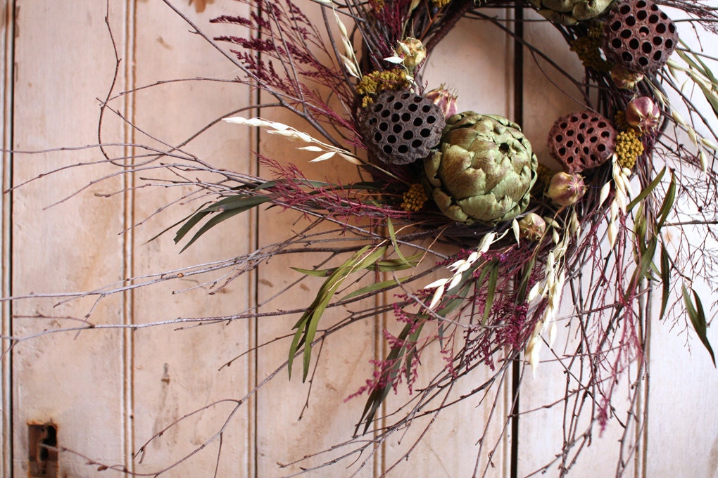 Artichoke and Lotus Wreath