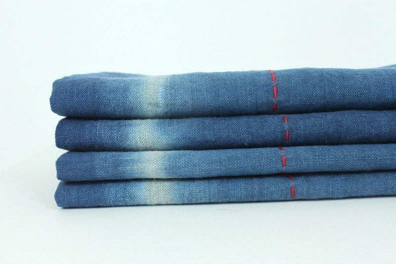 Set of 4 - Luxe Linen Napkins in Denim Blue