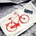 Housewares - Eco-Friendly Flour Sack Tea Towel With Retro Red Bike Print -  Eco-Friendly