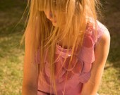 Ready to Ship -Tea Rose dusty pink Silk Petal Dress. Pink Pixie Dress. Pink Silk dress by RawHemline