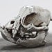 bull dog skull pendant cast in NYC white bronze