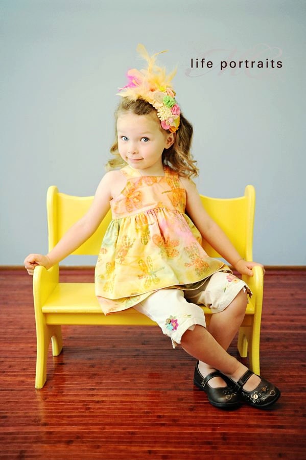 Girls Ruffle Knot Top SEWING PATTERN, Girls & Dolls, PDF tutorial, 6m-8