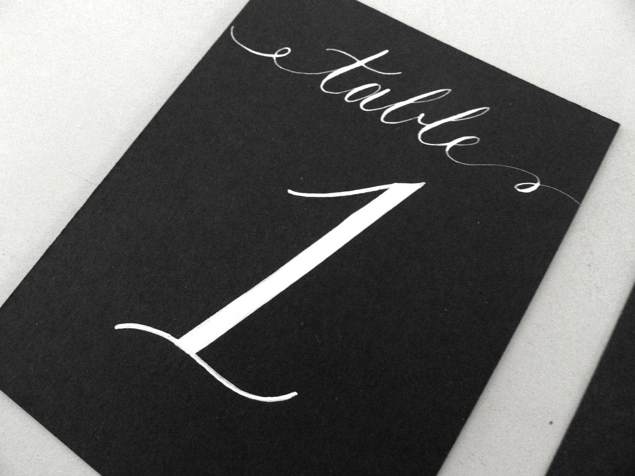 Custom Calligraphy Table Numbers