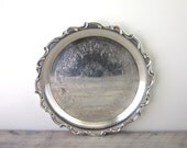 Vintage Round Silver Plate Tray Webster Wilcox