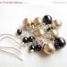 SUMMER SALE Pearl cluster earrings - wire wrapped faux pearls, silver plated