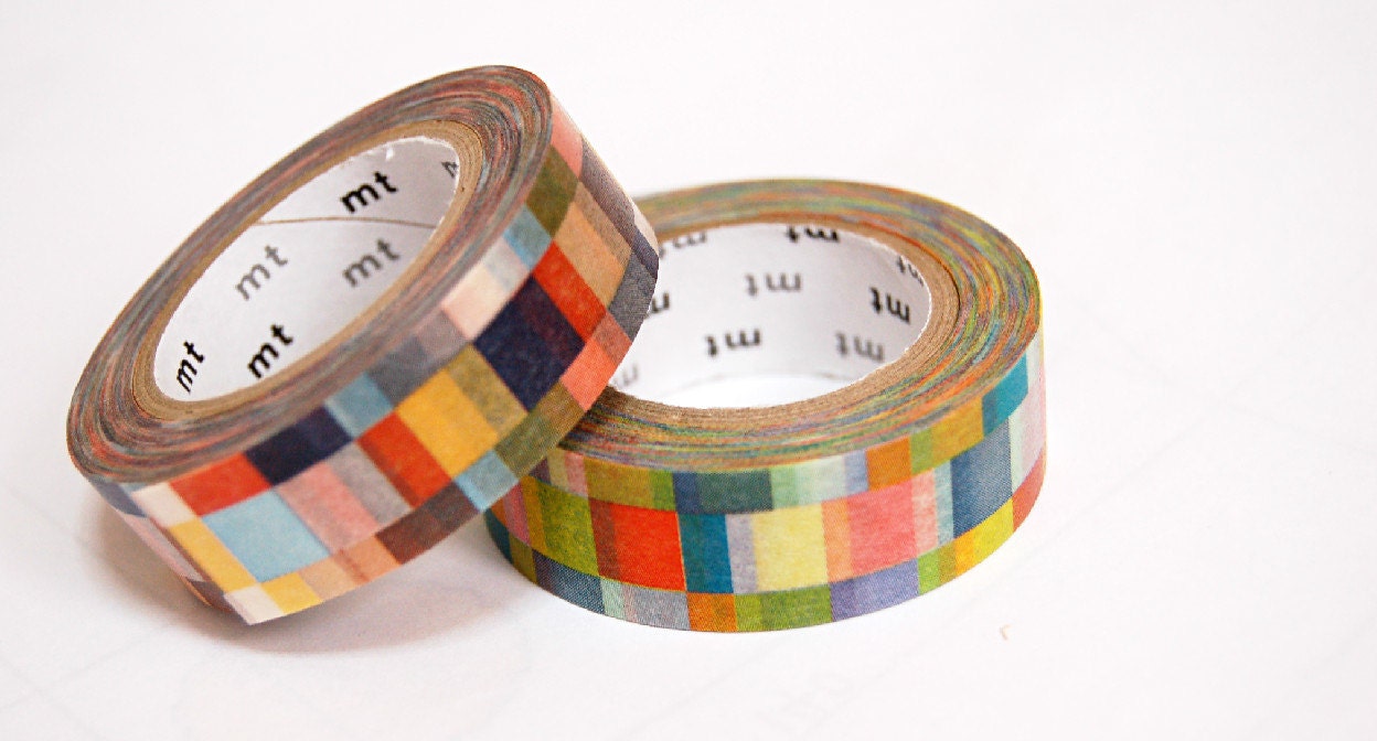 Mt Japanese washi masking tape, 2 rolls set  15mm x 15M