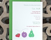 Baby Shower Invitations / Birthday Party Invitations / Baby Shower Invites - Caterpillar Invites