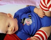 Valentine's Day "LOVE Bandit" Lil Raccoon Onesie for Baby BOYS, perfect for 1st Valentine's Day Pics