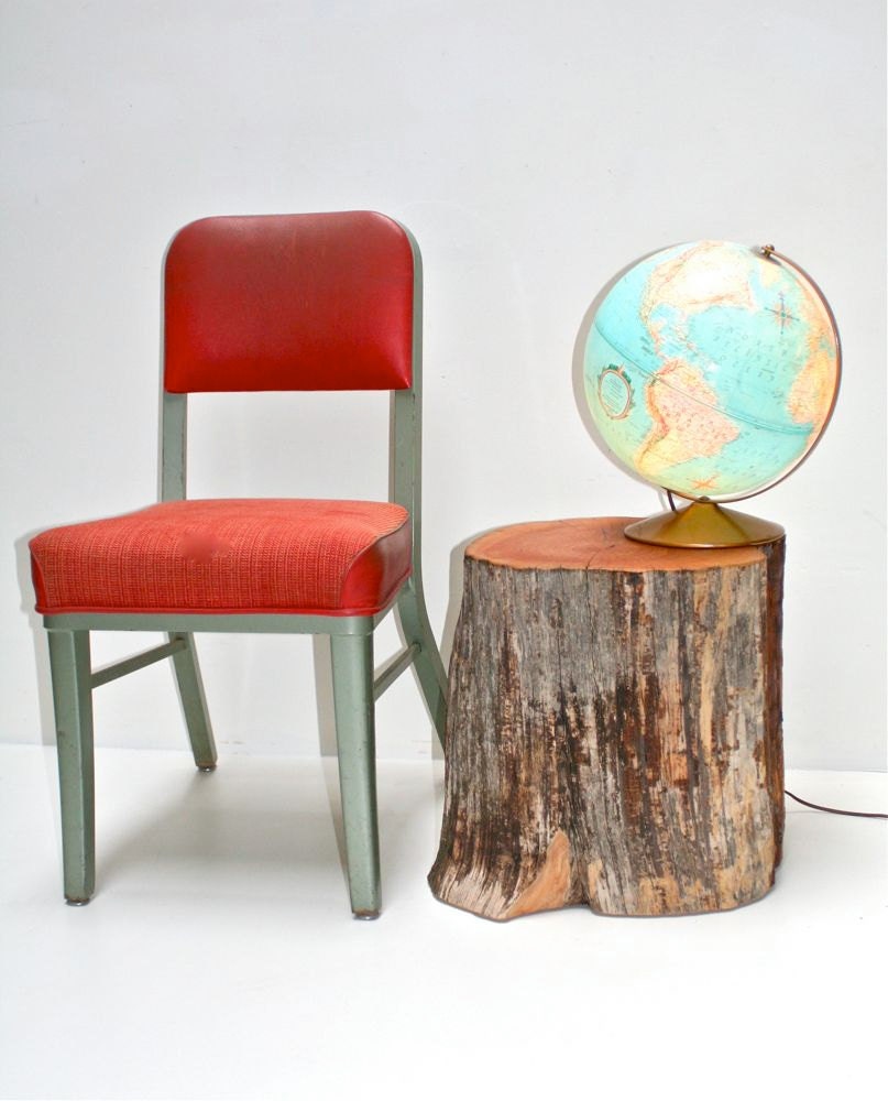 Reclaimed Tree Stump Table Rustic Stool Seat Organic Furniture
