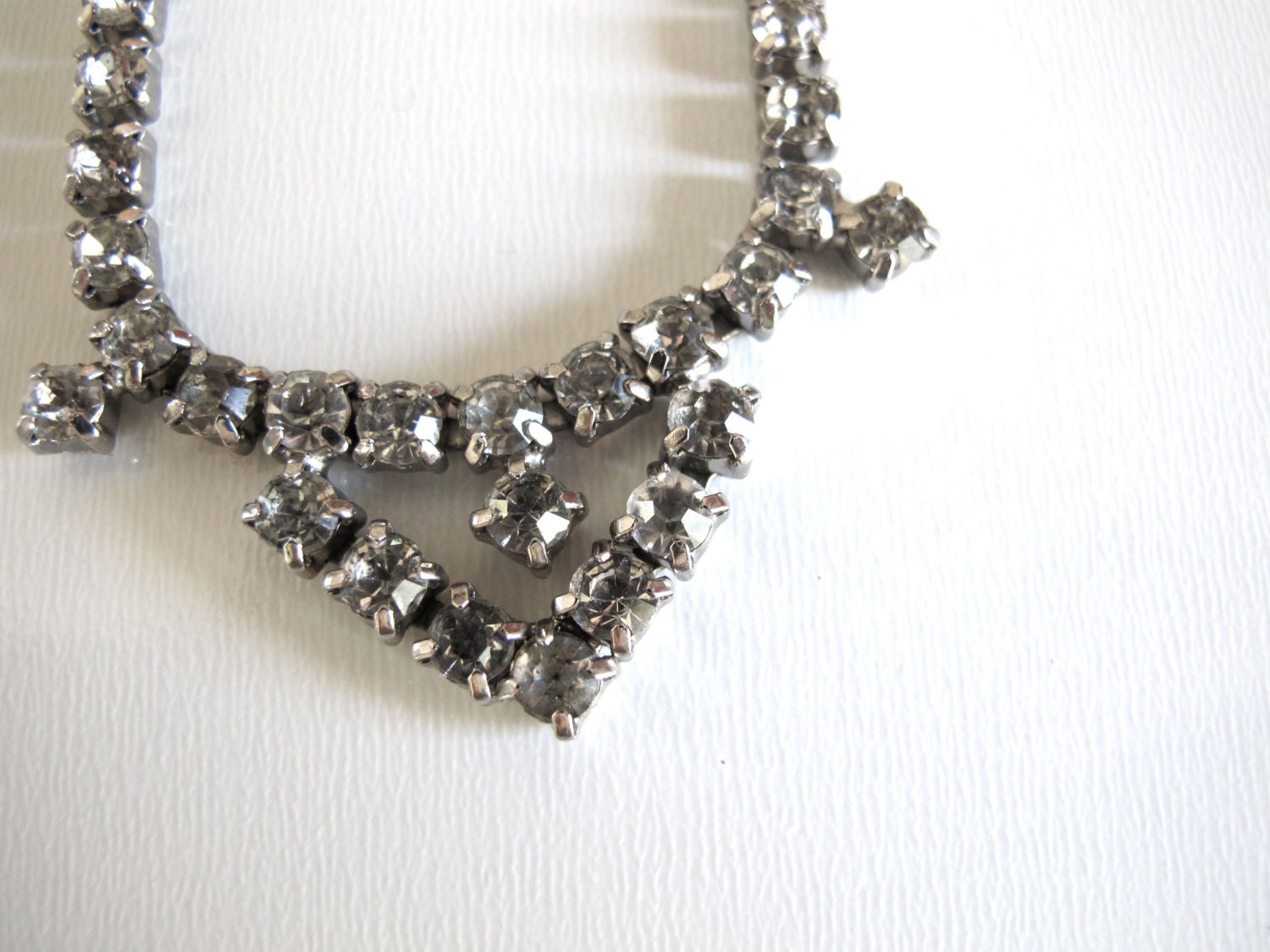 Vintage Graduated Rhinestone Necklace