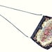 La Regale Rocker 80s Black Floral Embroidered Clutch with Snake Chain Strap and Leather Trim