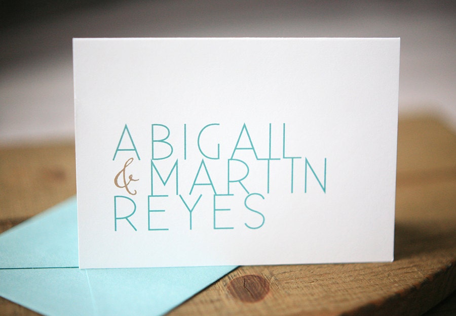 Wedding Thank You Notes - Abigail Personal Stationery