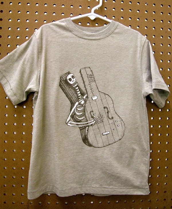 Skeleton Tee: Youth - hand pulled screenprint