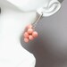 Peach Cluster Earrings - Romantic - Sterling Silver - Summer Colors