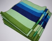 6 Striped Napkins