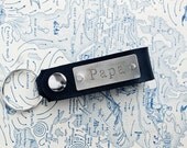 Papa Custom  Leather Keychain