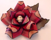 Tattoo Flash Rockabilly Skull Rose Hair Flower Fascinator