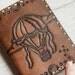 Leather Passport Cover - Custom and hand tooled leather - Hot Air Balloon - Not all those who wander are lost