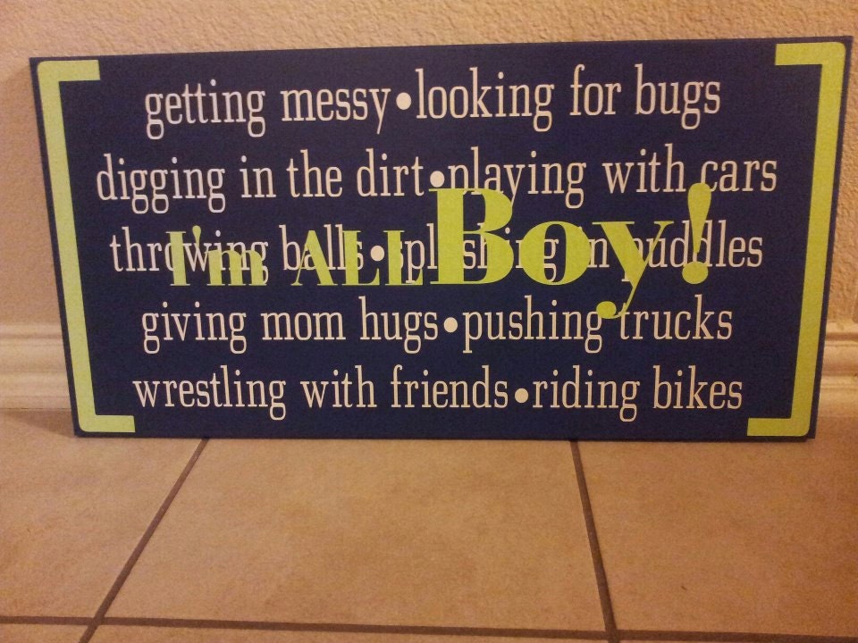 I'm All Boy sign