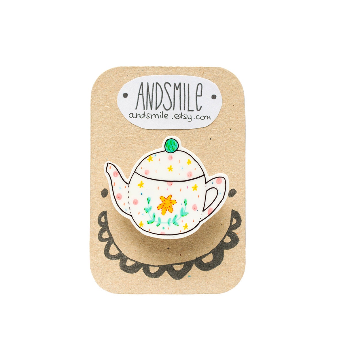 Tea Pot Brooch
